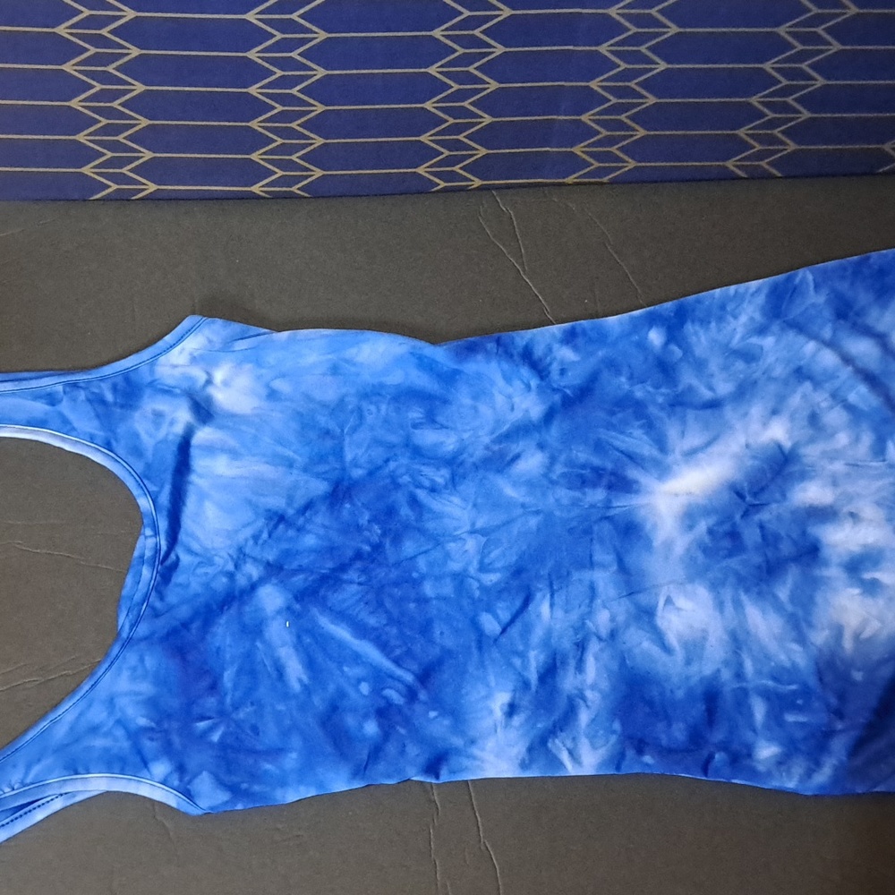 New blue short jumpsuit